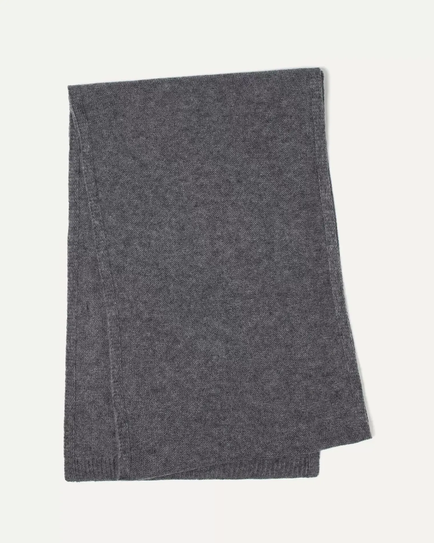 Kujten Scarves & Snoods>Off-Gauge Knitted Cashmere Scarf, 2-Threads Gris Flanelle
