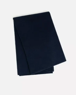 Kujten Scarves & Snoods>Off-Gauge Knitted Large Cashmere Scarf Bleu Marine Fonce