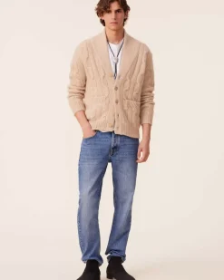Kujten Jackets & Vests>Organic Shawl Collar Cashmere Cardigan Unisex, 14-Threads Organique