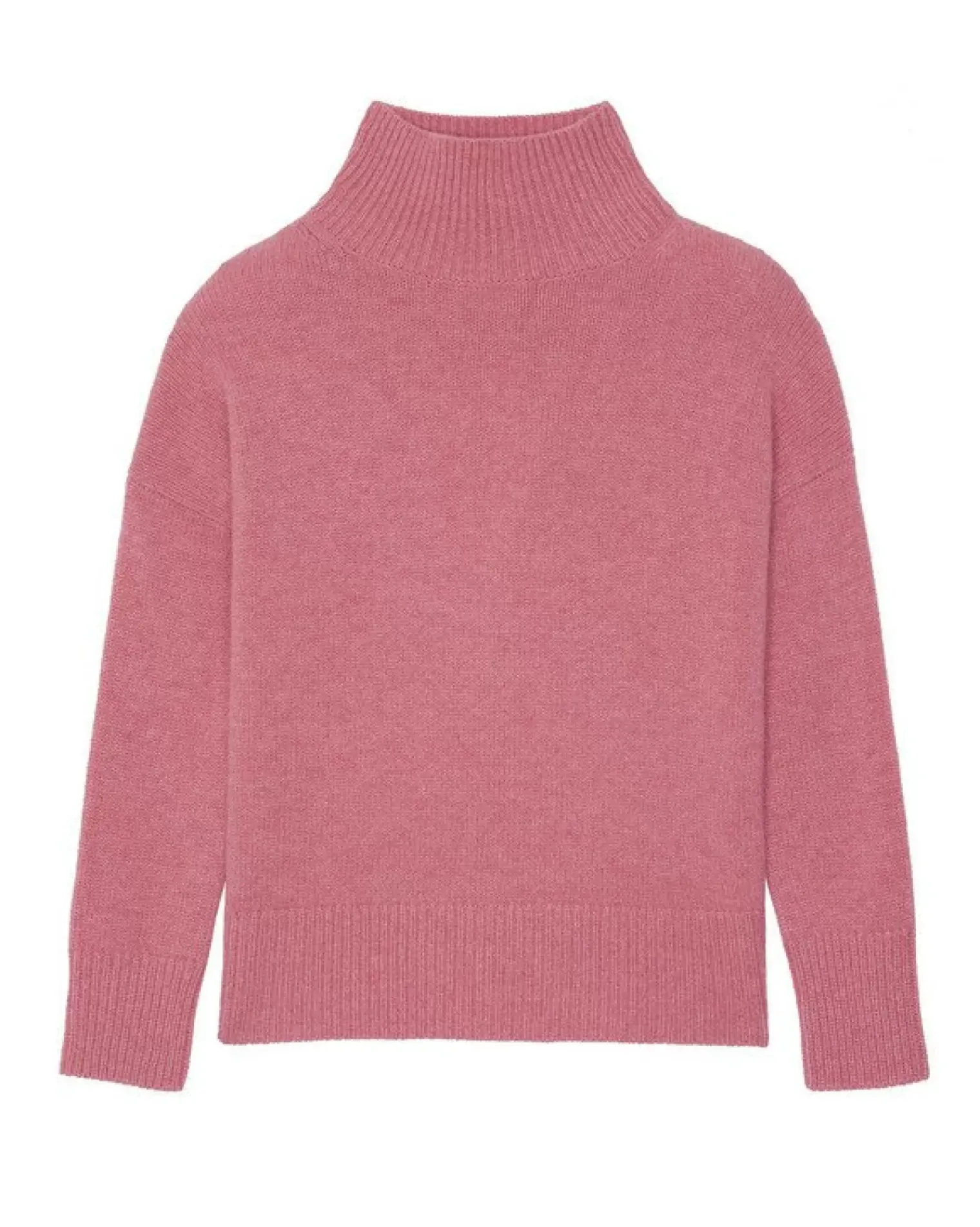 Kujten Sweaters & Sweatshirts>Oversize Funnel Neck Cashmere Sweater Rose Chine