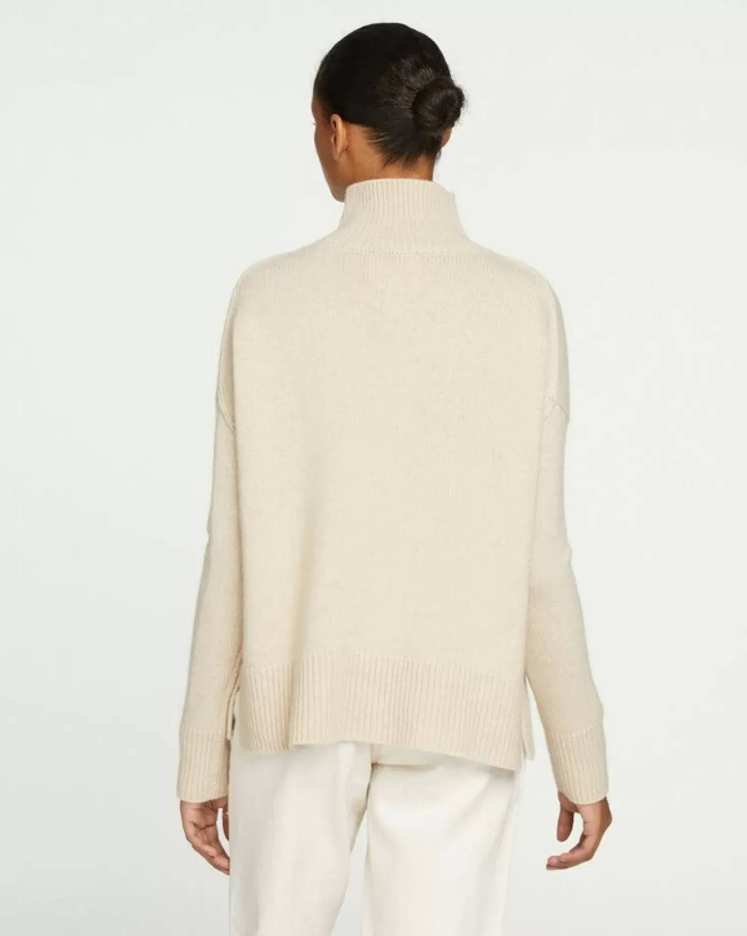 Kujten Sweaters & Sweatshirts>Oversize Funnel Neck Cashmere Sweater, 8-Threads Organique
