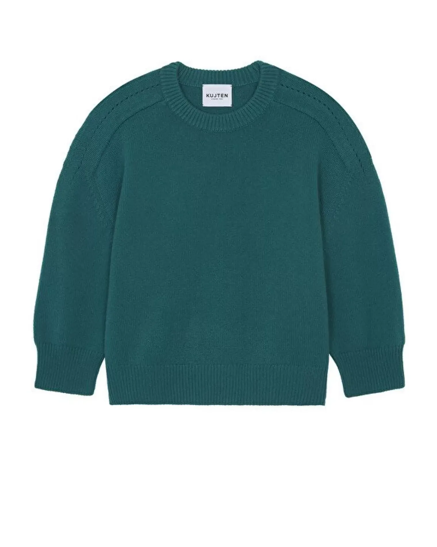 Kujten Sweaters & Sweatshirts>Oversize Round Neck Cashmere Sweater, 8-Threads Vert Perroquet