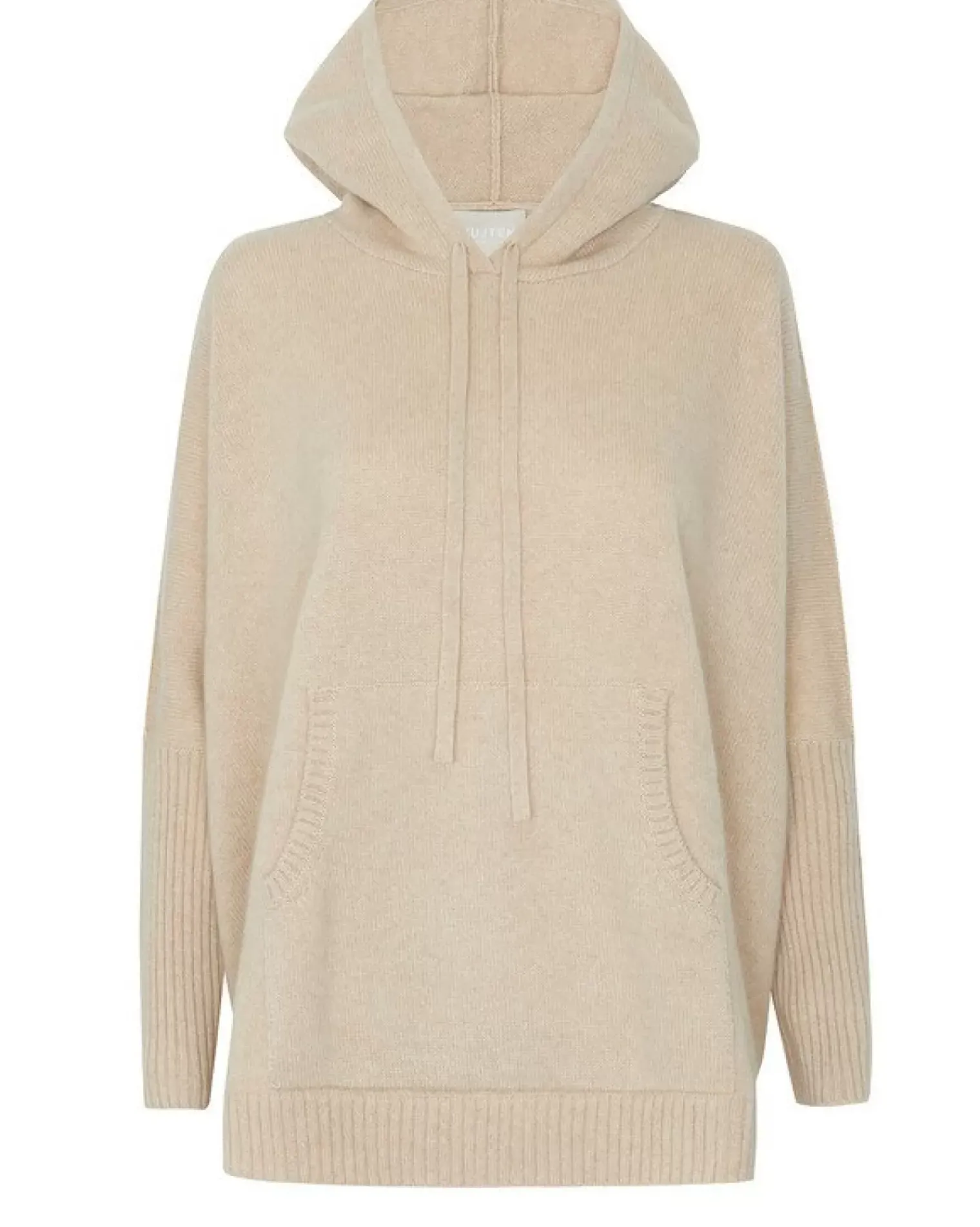 Kujten Hoodies>Oversize Round Neck Cashmere Sweatshirt Organique