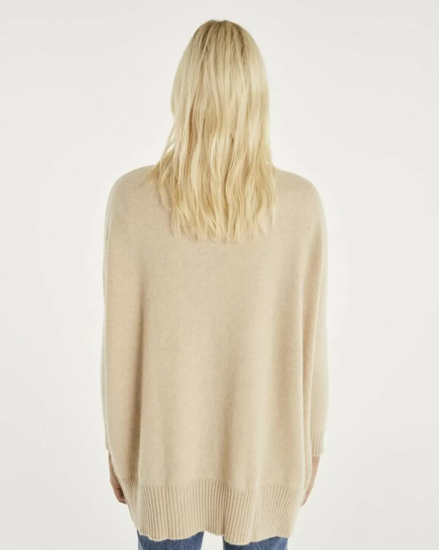 Kujten Jackets & Vests>Oversize Shawl Collar Cashmere Vest, 4-Threads Organique