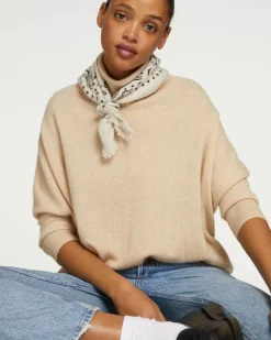 Kujten Sweaters & Sweatshirts>Oversize Turtleneck Cashmere Sweater Organique