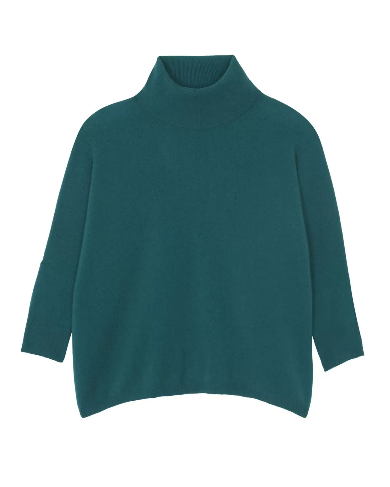 Kujten Sweaters & Sweatshirts>Oversize Turtleneck Cashmere Sweater, 2-Threads Vert Perroquet