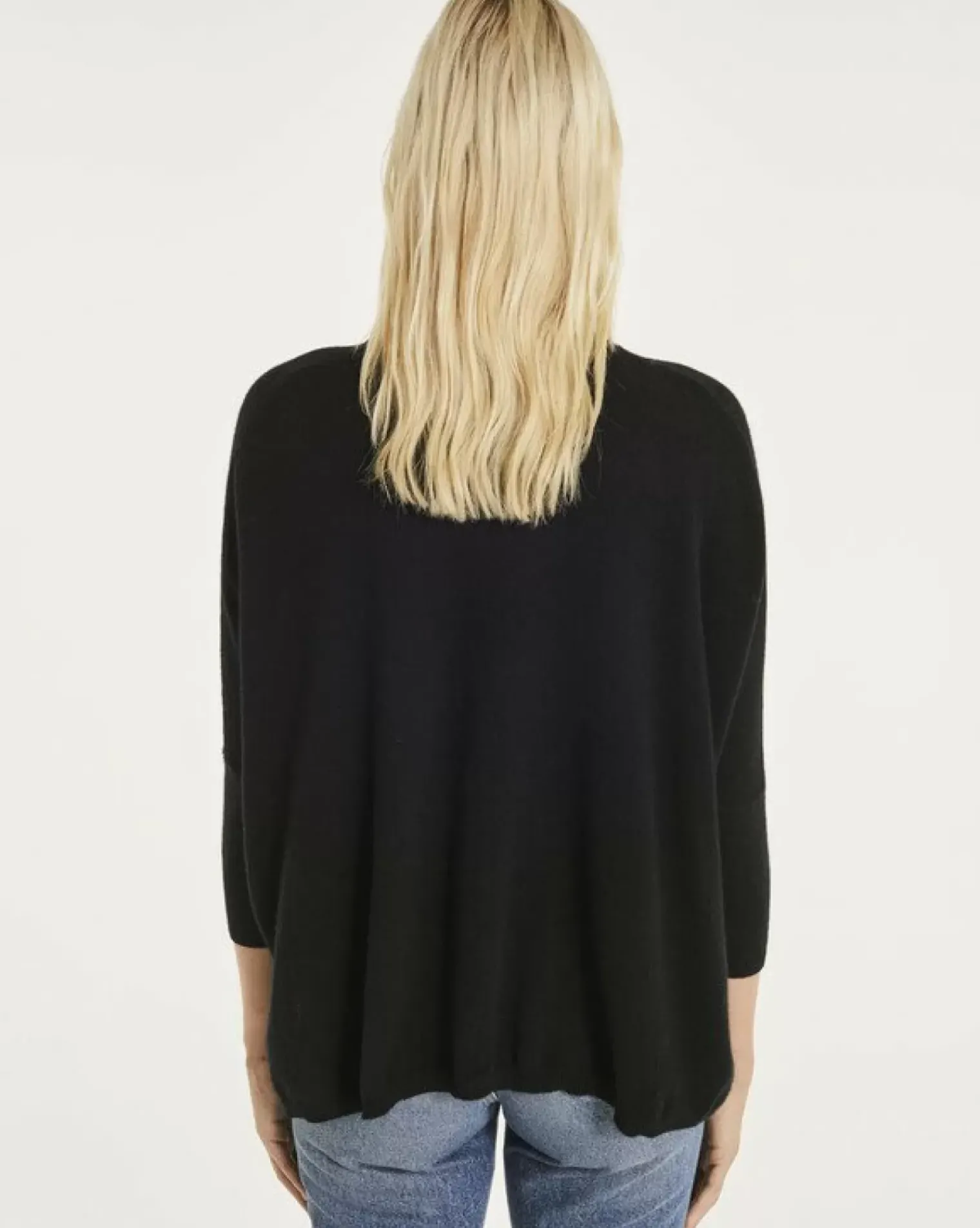 Kujten Sweaters & Sweatshirts>Oversize Turtleneck Cashmere Sweater, 2-Threads Noir
