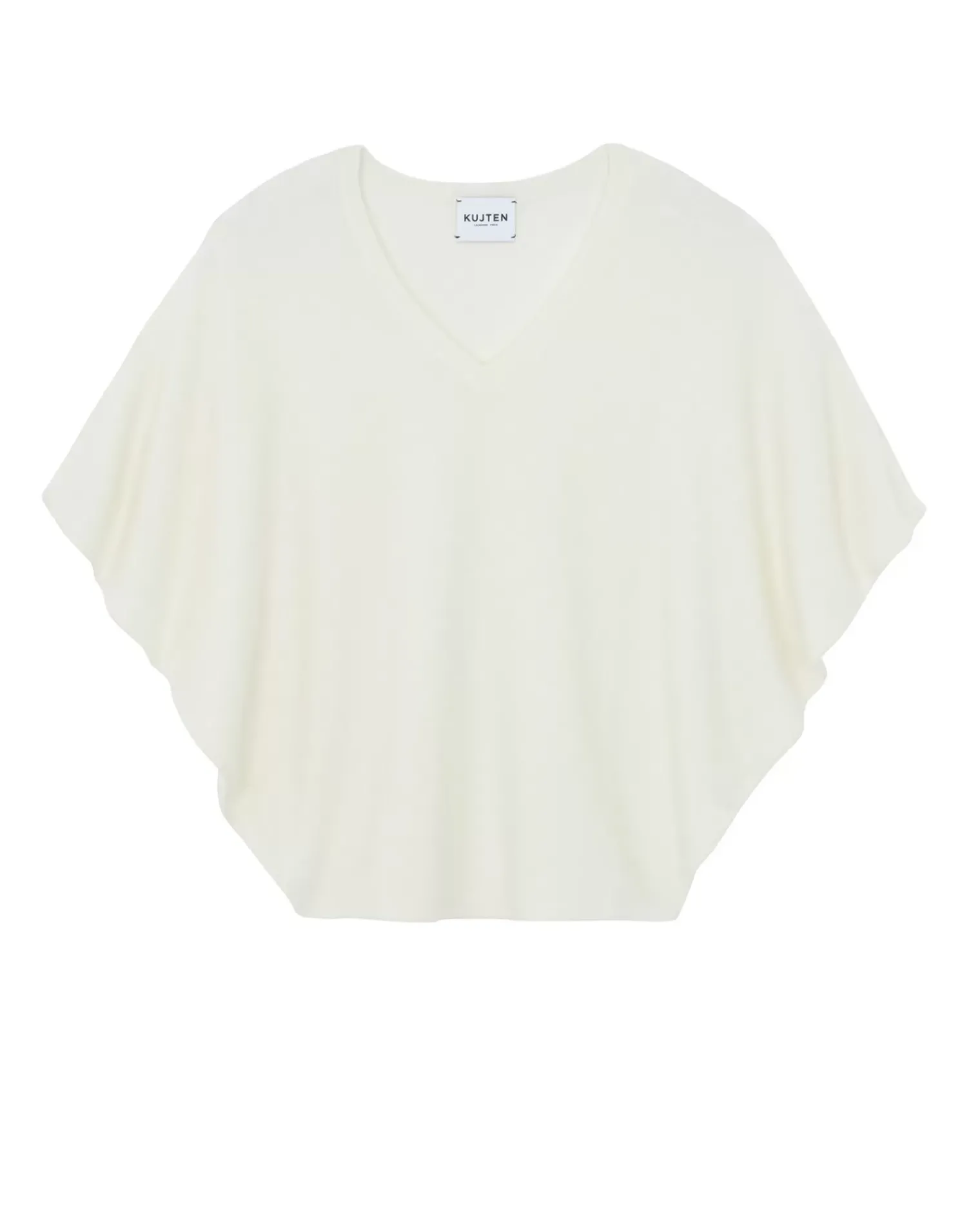 Kujten Sweaters & Sweatshirts>Oversize V-Neck Sleeveless Sweater Blanc