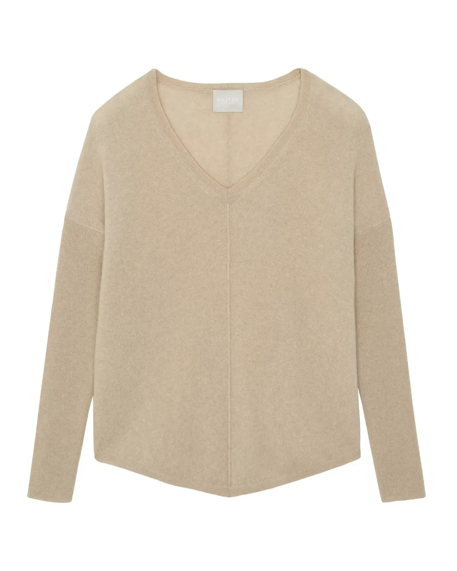 Kujten Sweaters & Sweatshirts>Oversize Women V-Neck Cashmere Sweater Organique