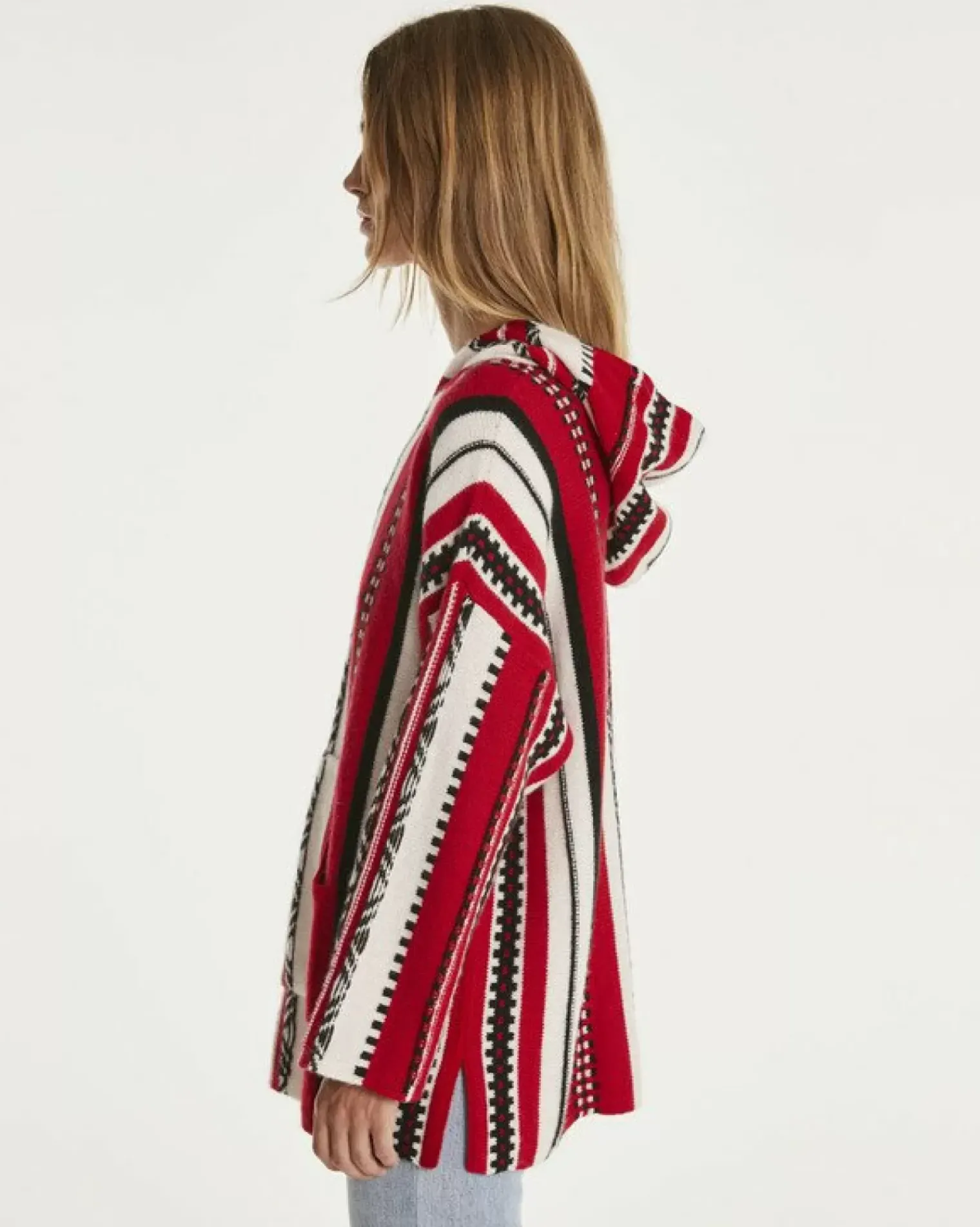Kujten Hoodies>Oversized Cashmere Sweatshirt Rouge