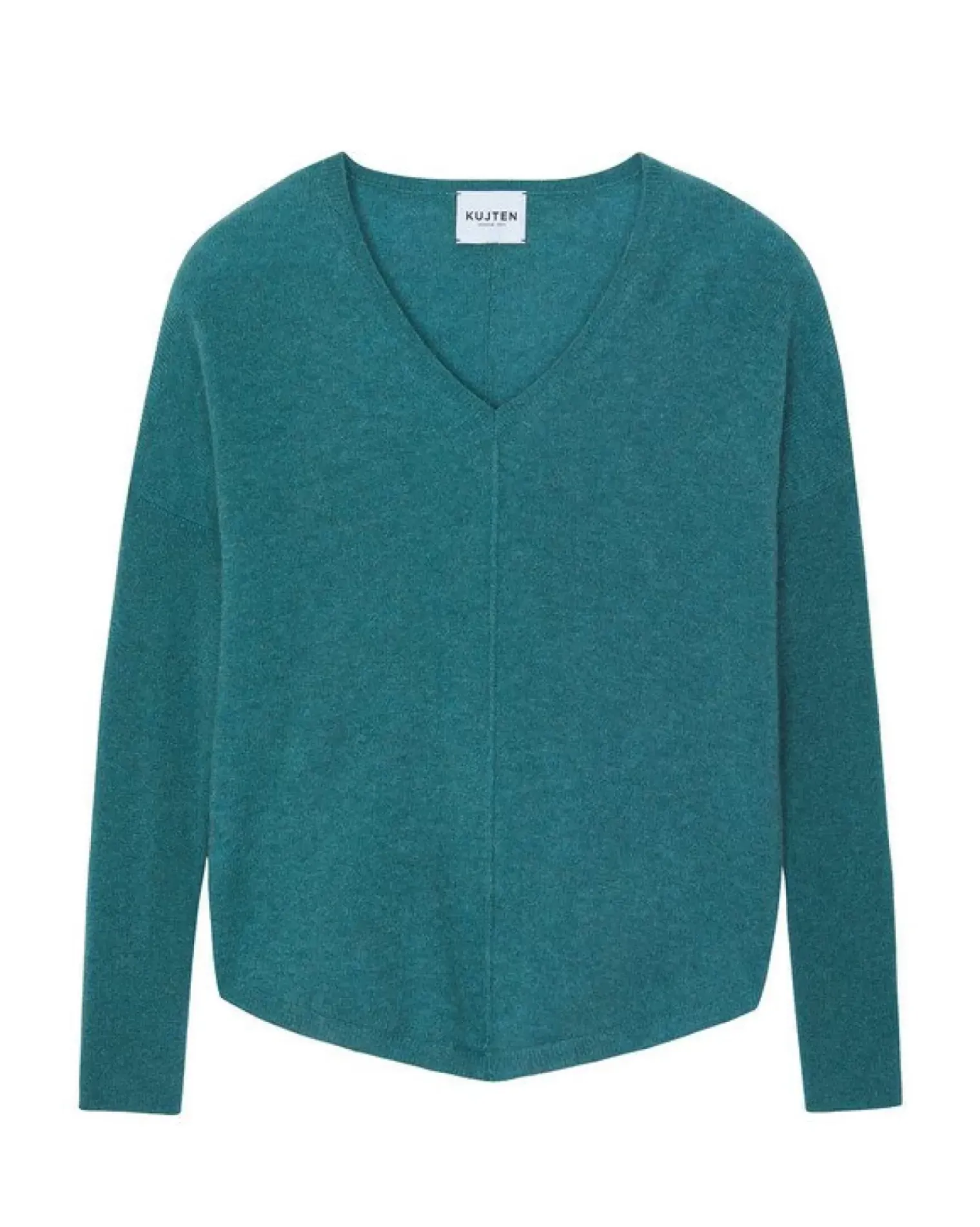 Kujten Sweaters & Sweatshirts>Oversized Cashmere V-Neck Sweater Vert Chine