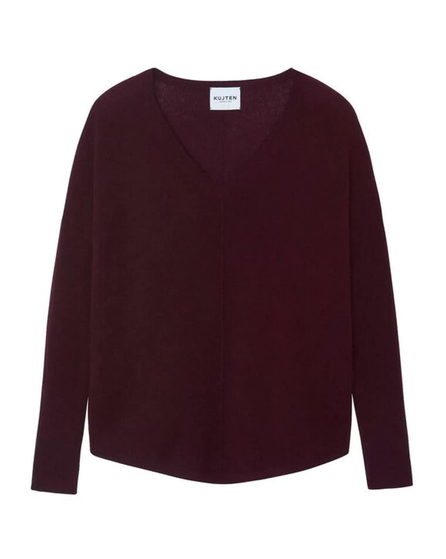 Kujten Sweaters & Sweatshirts>Oversized Cashmere V-Neck Sweater Bordeaux