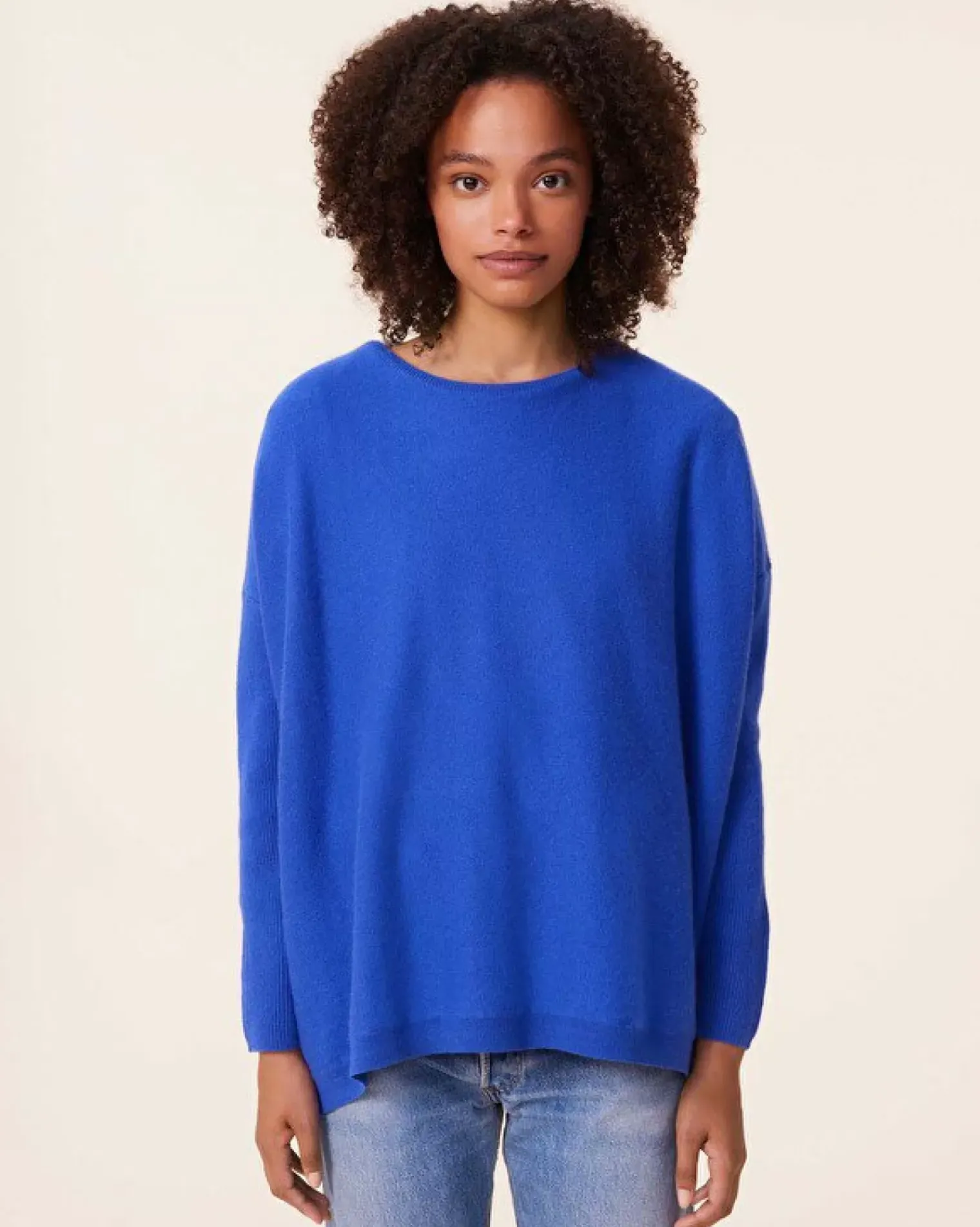 Kujten Sweaters & Sweatshirts>Oversized Round Neck Cashmere Sweater, 2-Threads Deep Kabalos