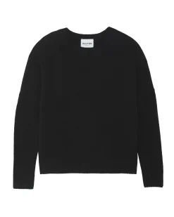 Kujten Sweaters & Sweatshirts>Oversized Round Neck Cashmere Sweater Noir