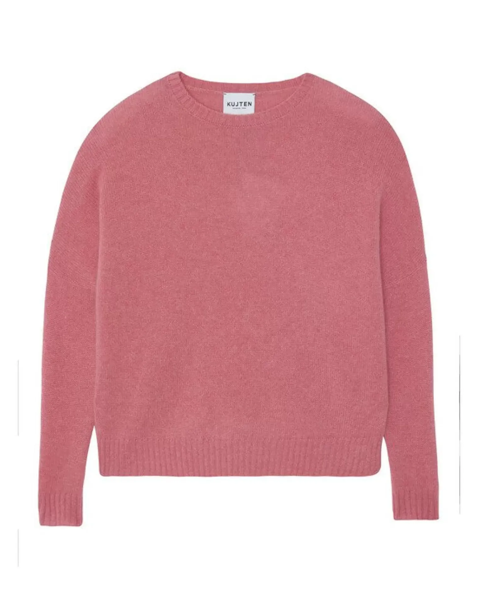 Kujten Sweaters & Sweatshirts>Oversized Round Neck Cashmere Sweater Rose Chine