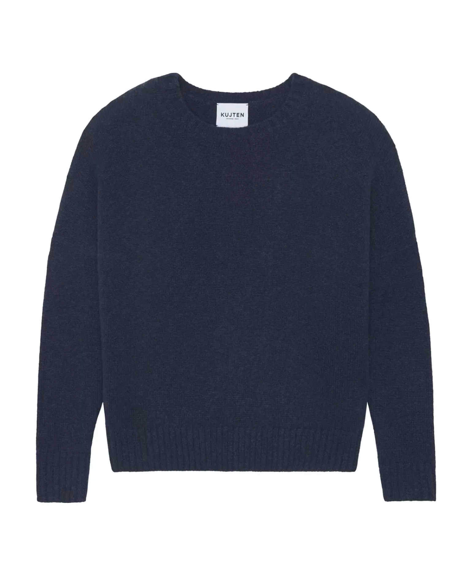 Kujten Sweaters & Sweatshirts>Oversized Round Neck Cashmere Sweater Bleu Indigo