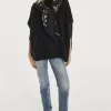 Kujten Capes & Ponchos>Oversized Turtleneck Cashmere Poncho Noir