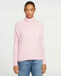 Kujten Sweaters & Sweatshirts>Oversized Turtleneck Cashmere Sweater Candy Pink
