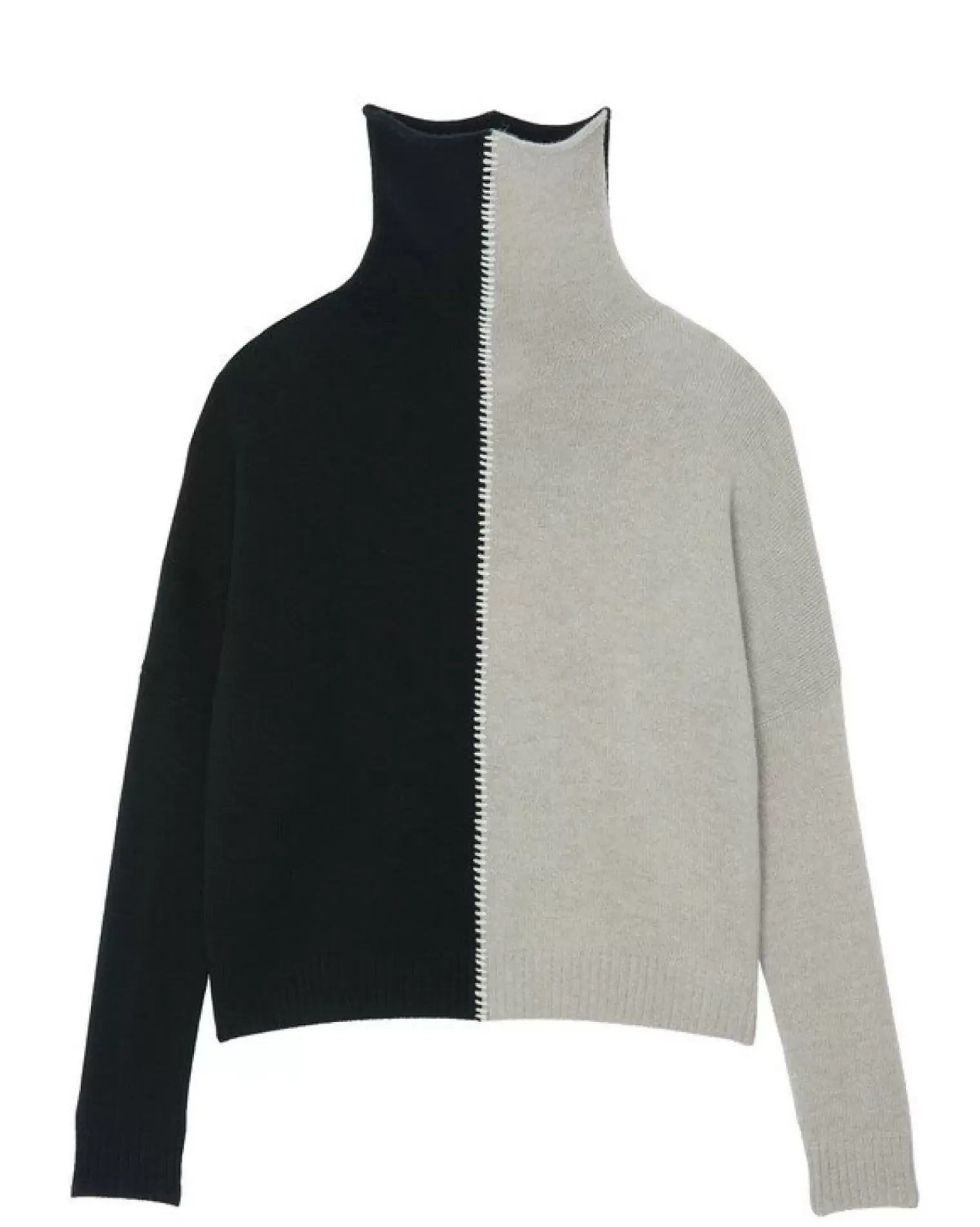 Kujten Sweaters & Sweatshirts>Oversized Turtleneck Cashmere Sweater Silk