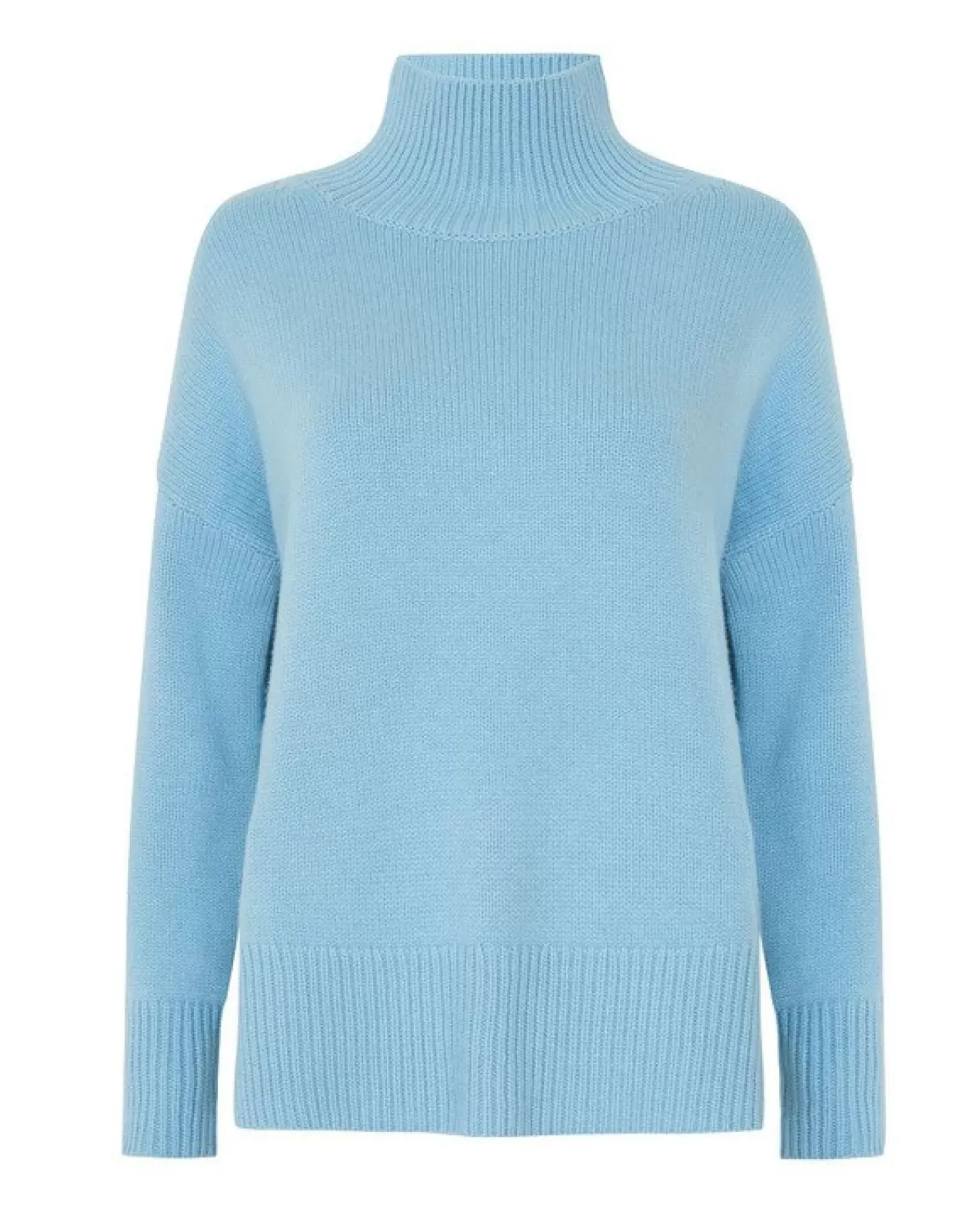 Kujten Sweaters & Sweatshirts>Oversized Turtleneck Cashmere Sweater Blue Ice