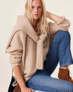 Kujten Sweaters & Sweatshirts>Oversized V-Neck Cashmere Sweater, 4-Threads Organique
