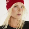 Kujten Hats & Headbands>Patterned Cashmere Beanie Rouge