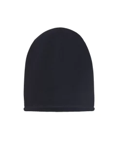 Kujten Hats & Headbands>Plain Cashmere Hat, 4-Threads Bleu Marine Fonce