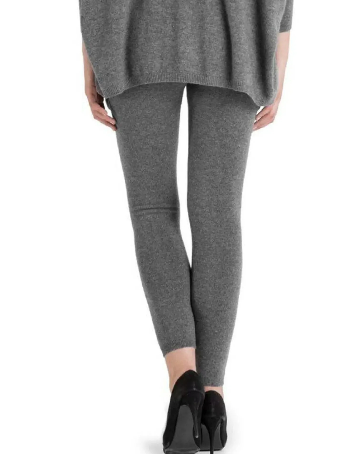 Kujten Joggings & Leggings>Plain Colored Cashmere Leggings Beige Taupe Chine