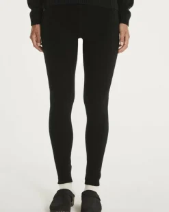 Kujten Joggings & Leggings>Plain Colored Cashmere Leggings Noir