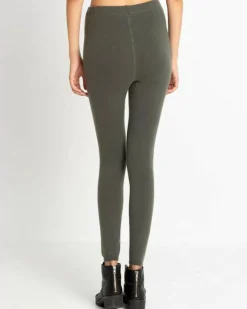 Kujten Joggings & Leggings>Plain Colored Cashmere Leggings Vert Kaki
