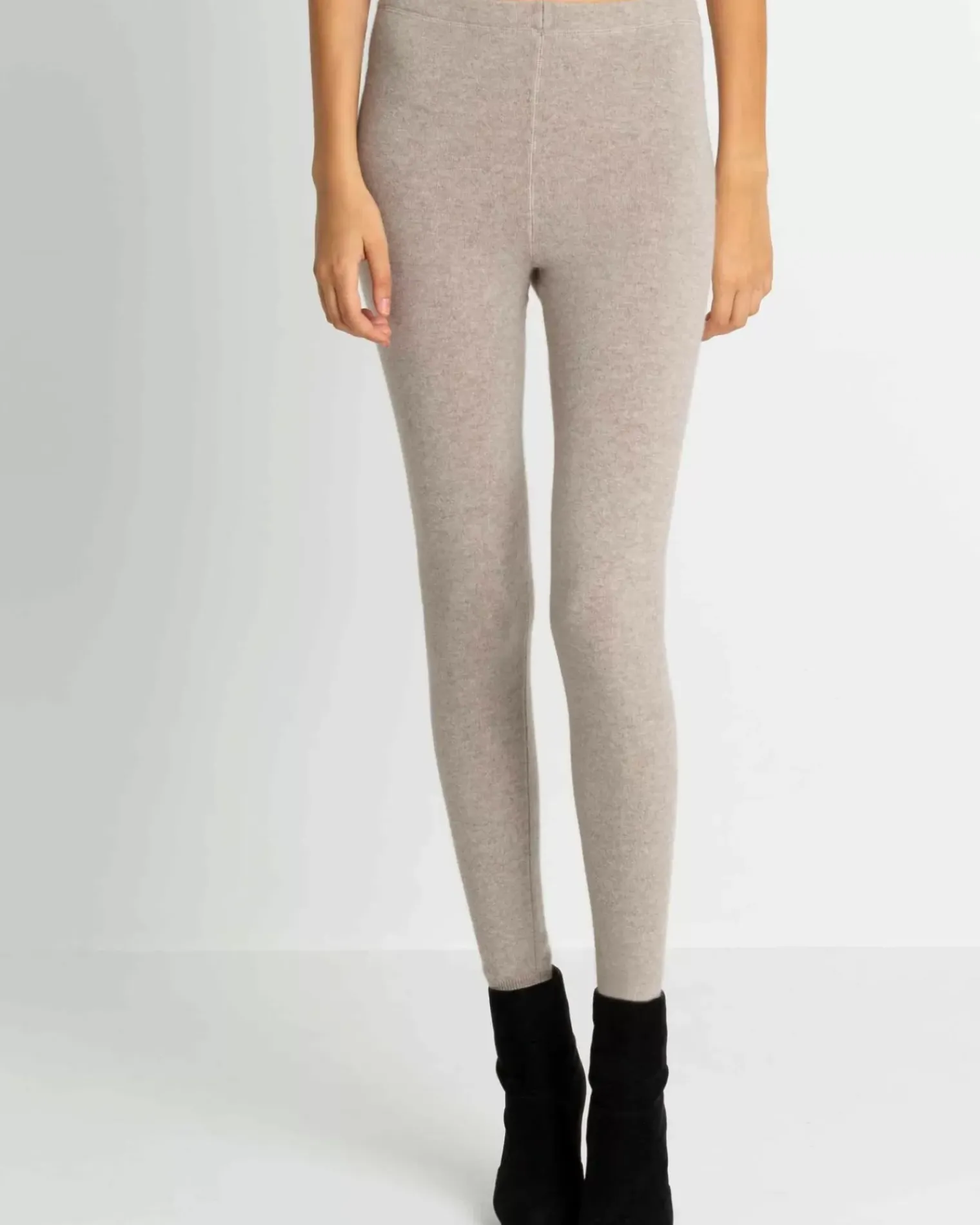Kujten Joggings & Leggings>Plain Colored Cashmere Leggings Beige Sable