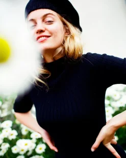 Kujten Hats & Headbands>Plain Coloured Cashmere Beret Noir