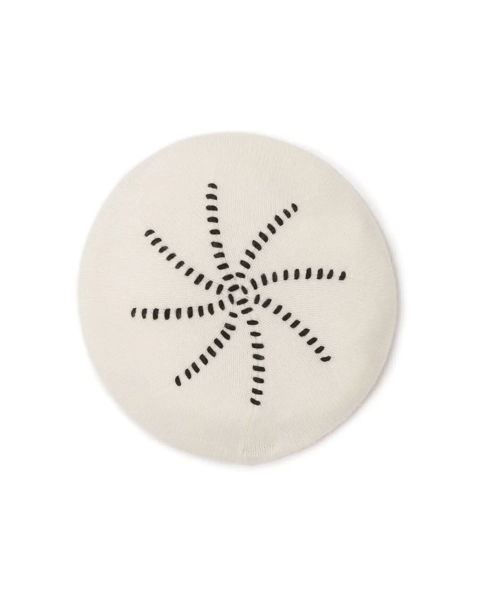 Kujten Hats & Headbands>Plain Contrast Cashmere Beret Blanc
