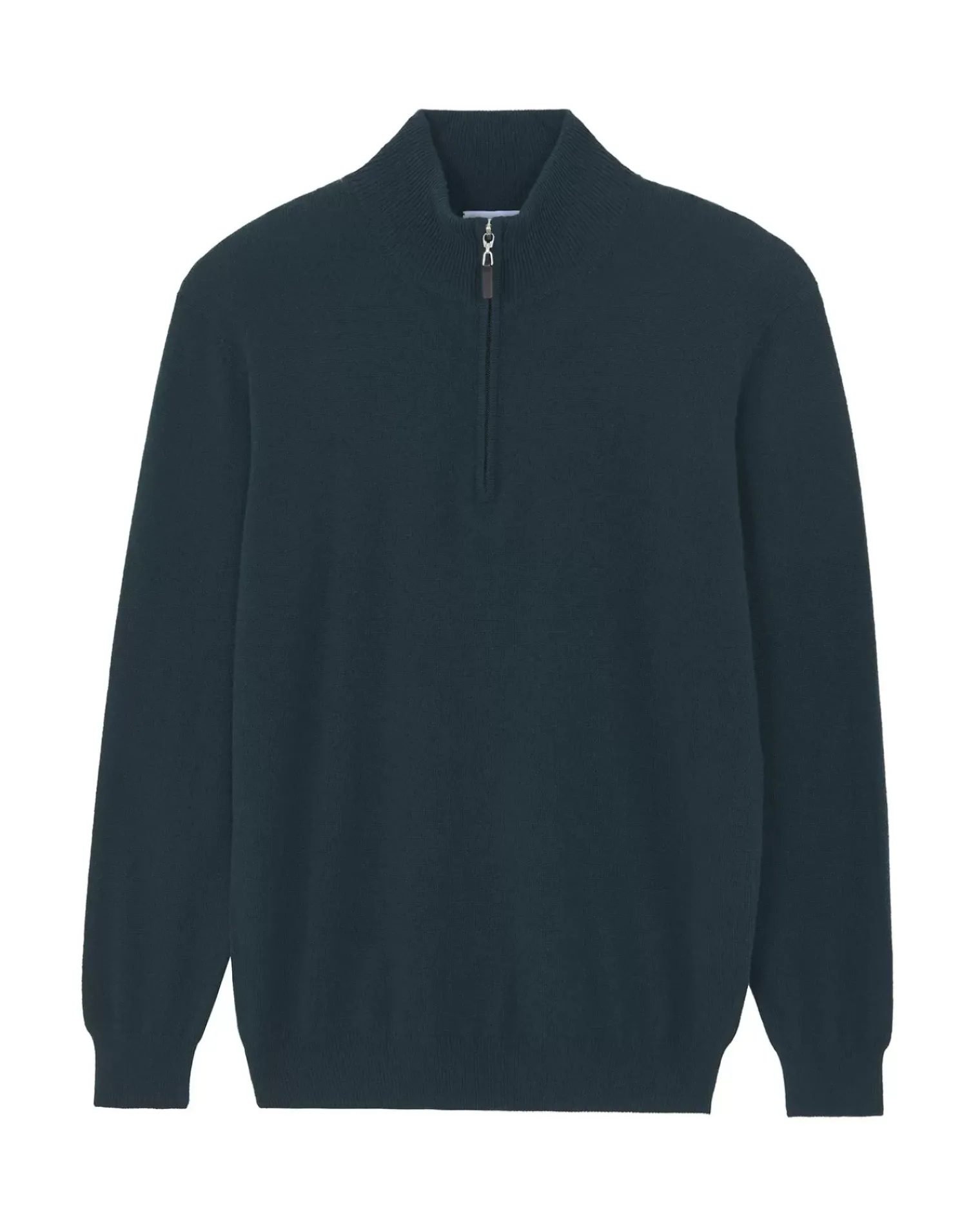 Kujten Sweaters & Sweatshirts>Plain Turtleneck Cashmere Man Sweater With Elbow Patches Sapin