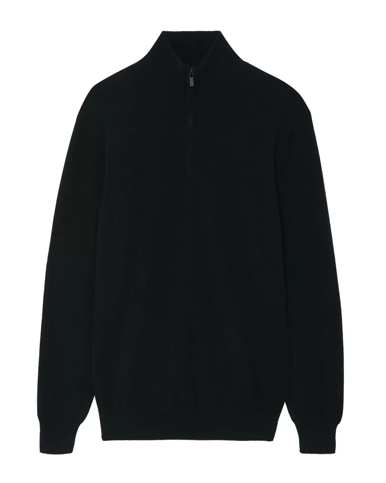 Kujten Sweaters & Sweatshirts>Plain Turtleneck Cashmere Man Sweater With Elbow Patches Noir