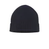 Kujten Hats & Headbands>Plain Unisex Cashmere Hat, 6-Threads Bleu Marine Fonce
