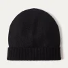 Kujten Hats & Headbands>Plain Unisex Cashmere Hat, 6-Threads Noir