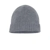 Kujten Hats & Headbands>Plain Unisex Cashmere Hat, 6-Threads Gris Flanelle
