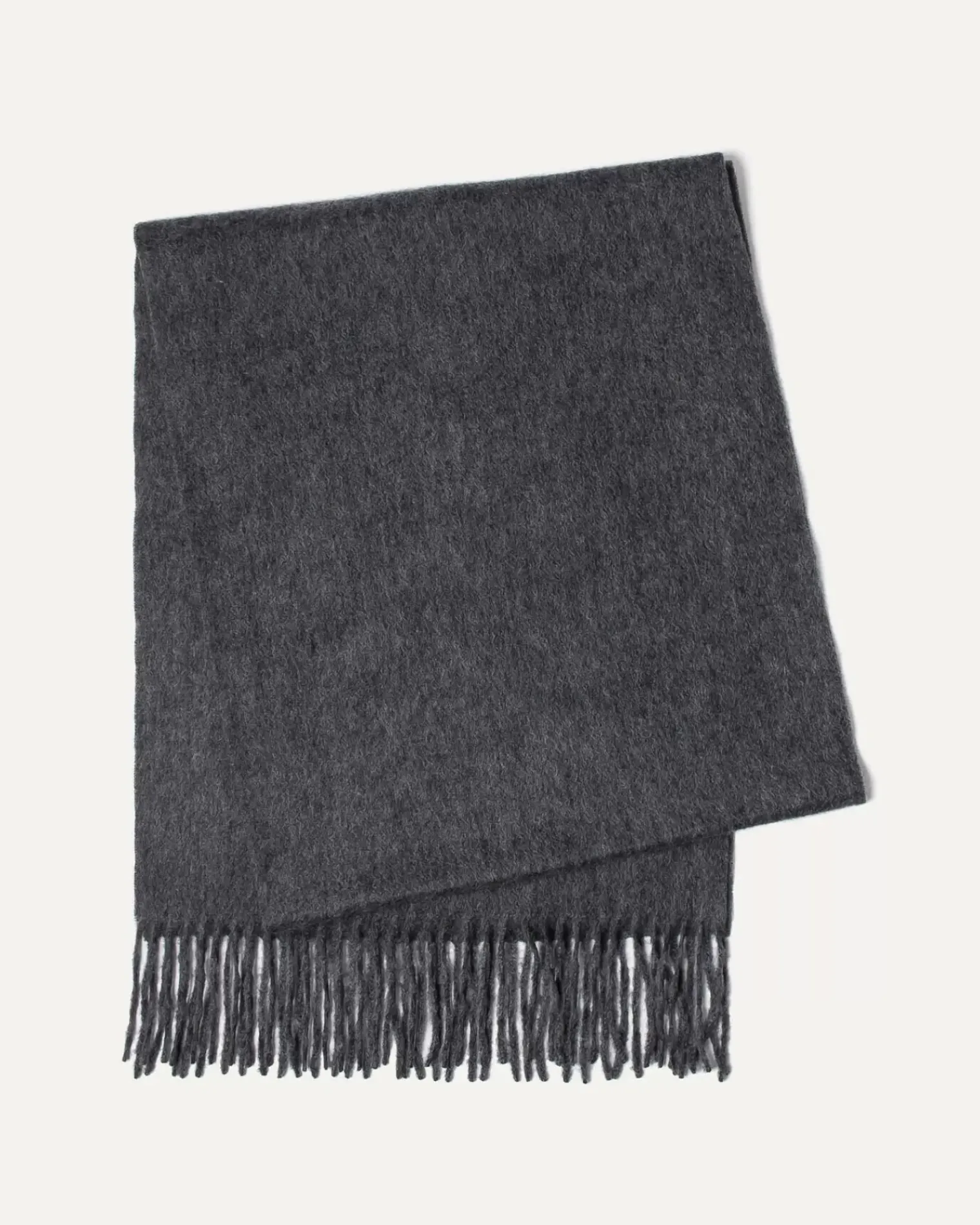 Kujten Scarves & Snoods>Plain Woven Cashmere Scarf Gris Flanelle