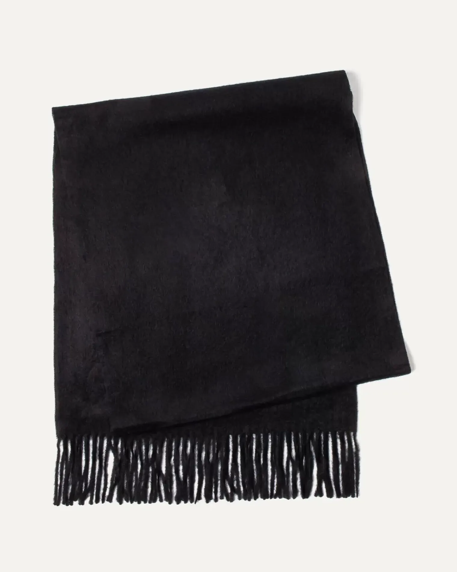 Kujten Scarves & Snoods>Plain Woven Cashmere Scarf Noir