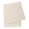 Kujten Scarves & Snoods>Plain Woven Cashmere Scarf Blanc