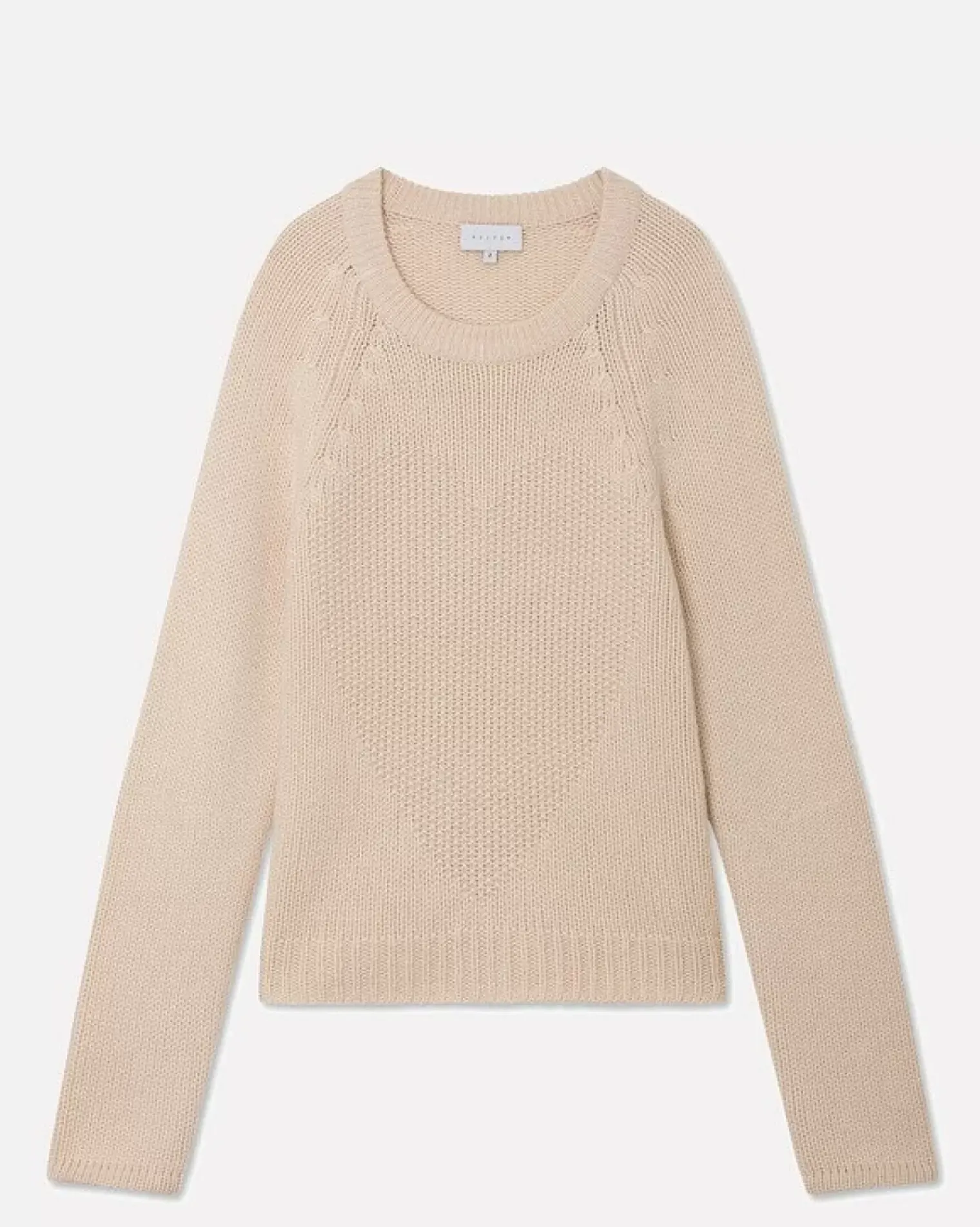 Kujten Sweaters & Sweatshirts>Raglan Round Neck Cashmere Sweater Vanille