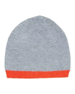 Kujten Hats & Headbands>Ribbed Contrast Edge Hat Gris Chine