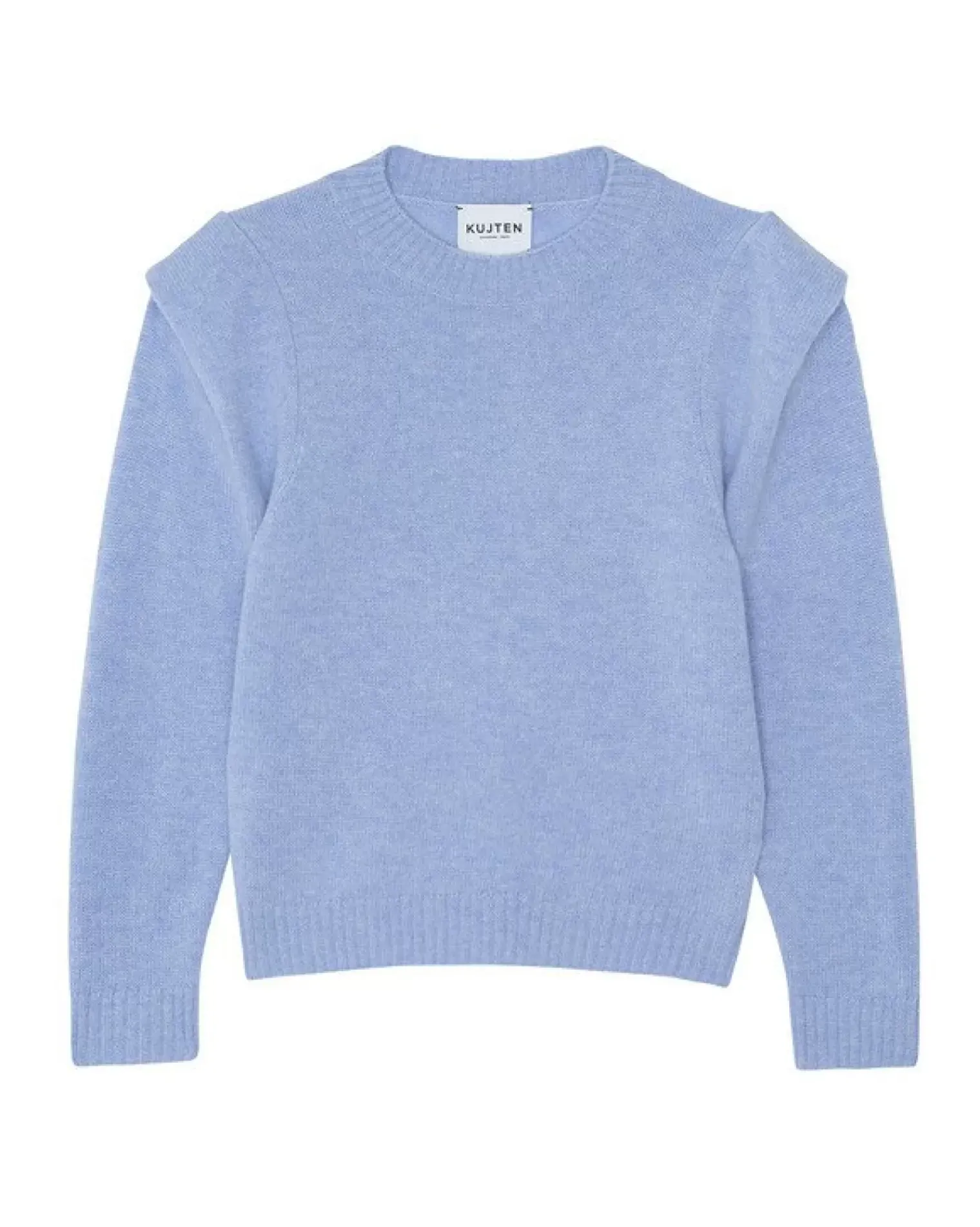 Kujten Sweaters & Sweatshirts>Round Neck Cashmere Shoulder Pad Sweater Bleu Jeans