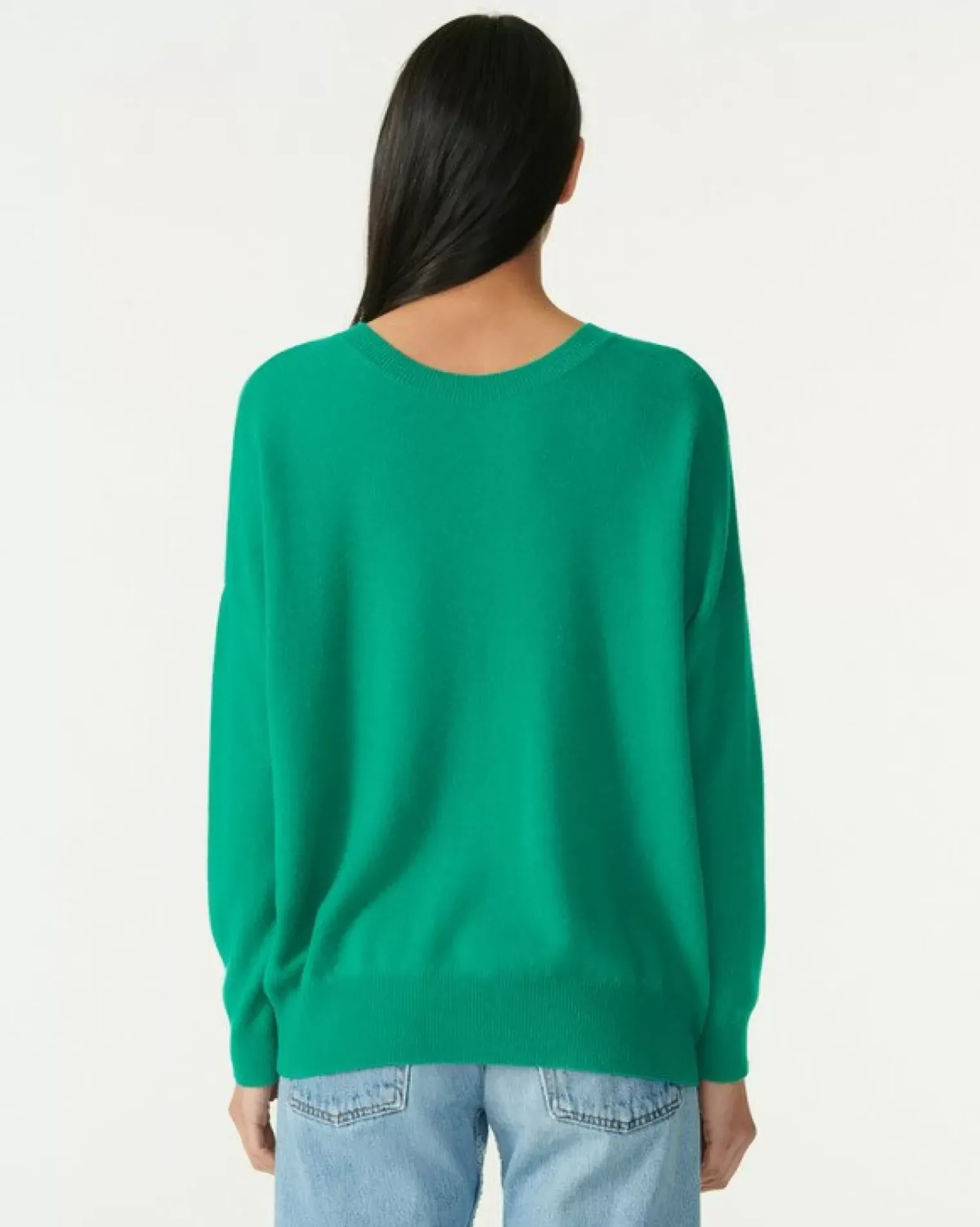 Kujten Sweaters & Sweatshirts>Round Neck Cashmere Sweater Vert Jade