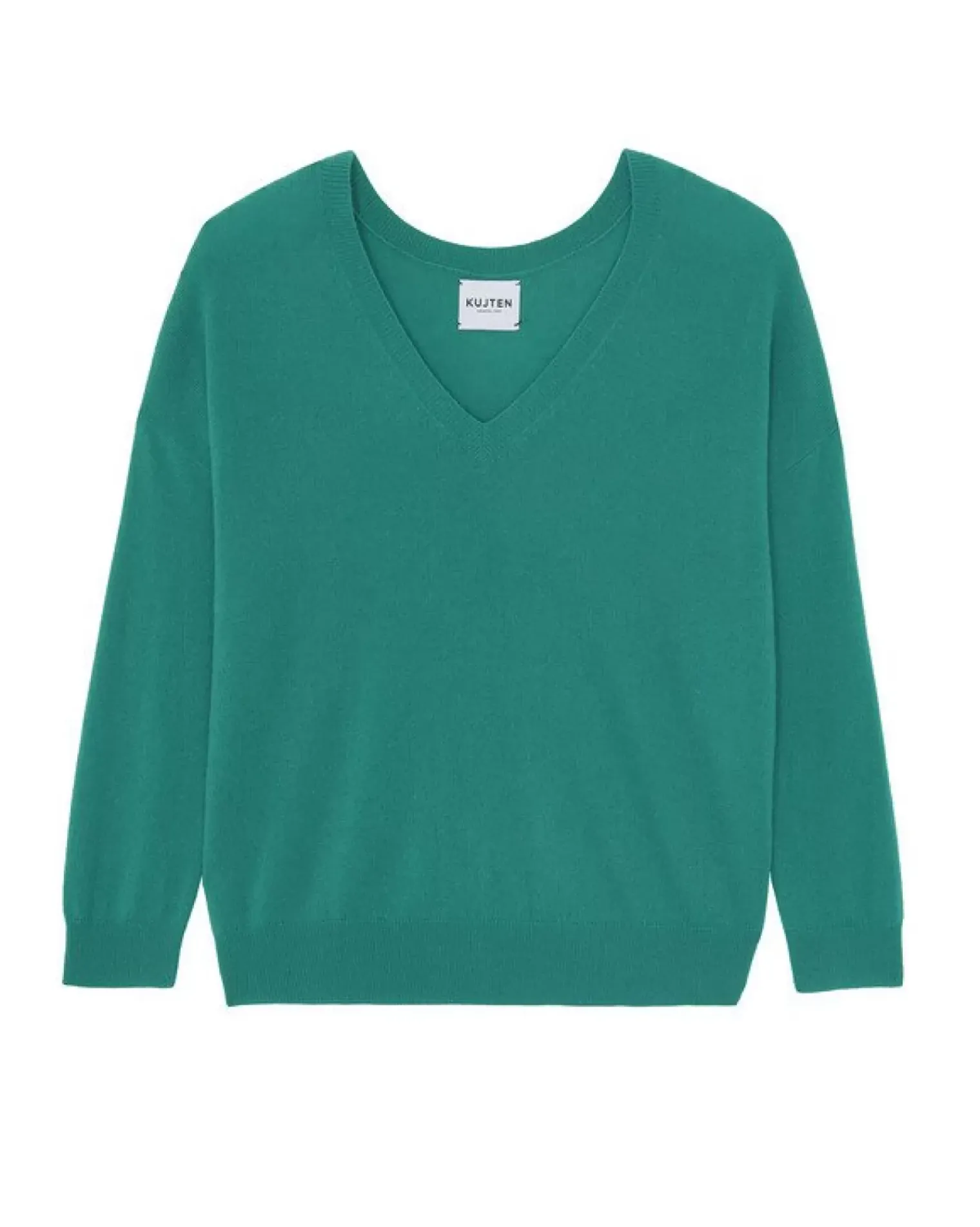 Kujten Sweaters & Sweatshirts>Round Neck Cashmere Sweater Vert Jade