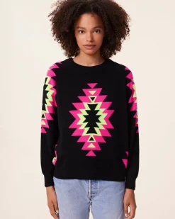 Kujten Sweaters & Sweatshirts>Round Neck Cashmere Sweater, 2-Threads Noir