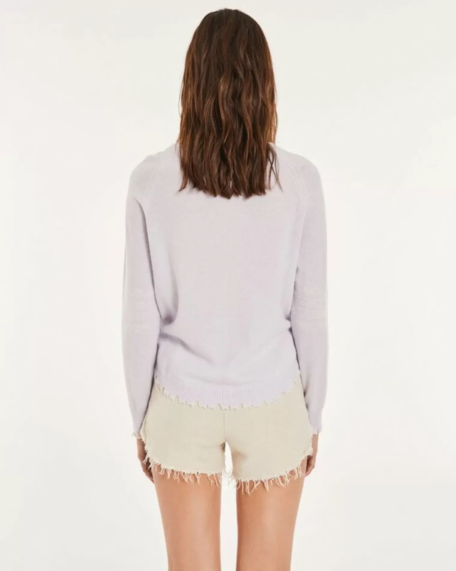 Kujten Sweaters & Sweatshirts>Round Neck Cashmere Sweater Parme Chine