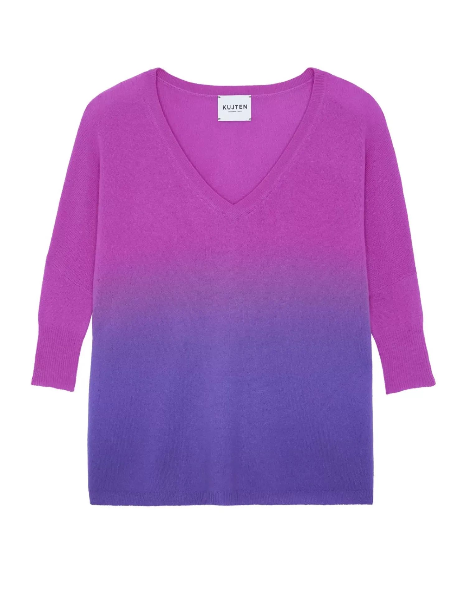 Kujten Sweaters & Sweatshirts>Round Neck Cashmere Sweater Violet Fluo
