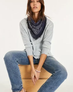 Kujten Sweaters & Sweatshirts>Round Neck Cashmere Sweater Jeans Clair